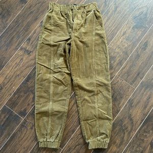 Tan/Brown Corduroy Joggers Forever 21